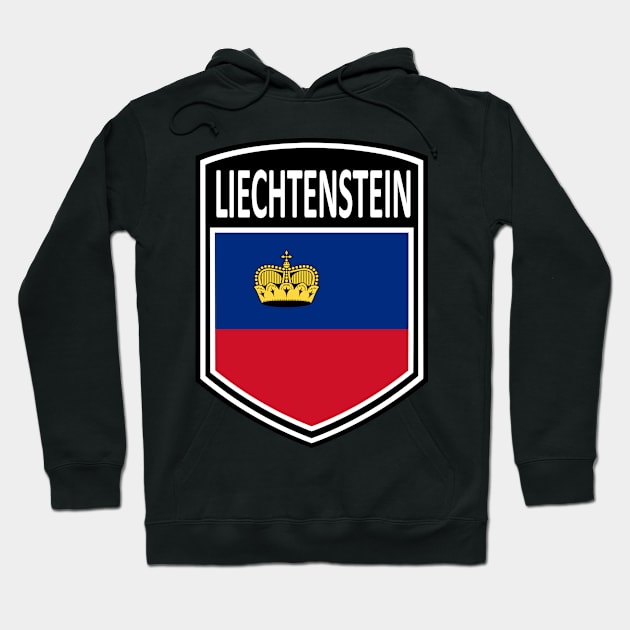 Flag Shield - Liechtenstein Hoodie by Taylor'd Designs